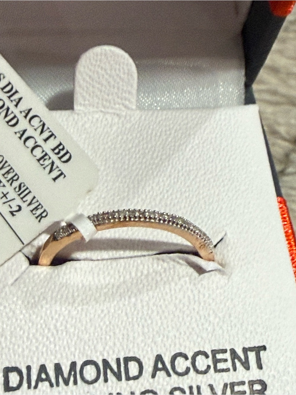 adidas Rose Gold Band with Silver Pavé Accent Ring